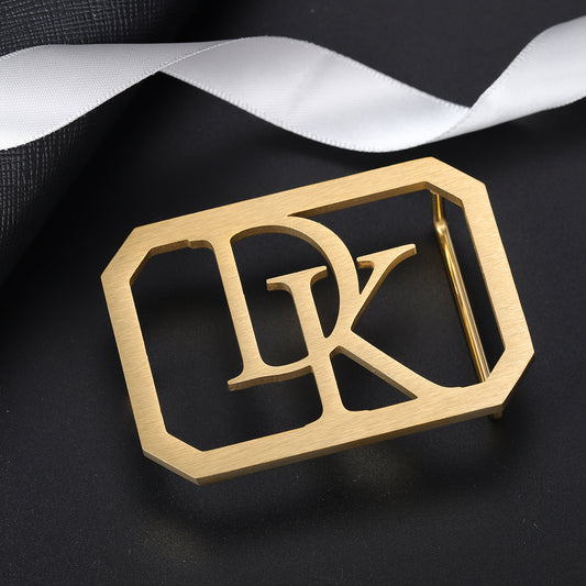 2 Letters Square Belt Buckle