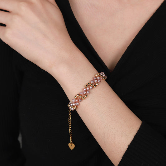 Ovales Perlenarmband SB155