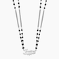 Name Necklace With Black Bead Chain QN747