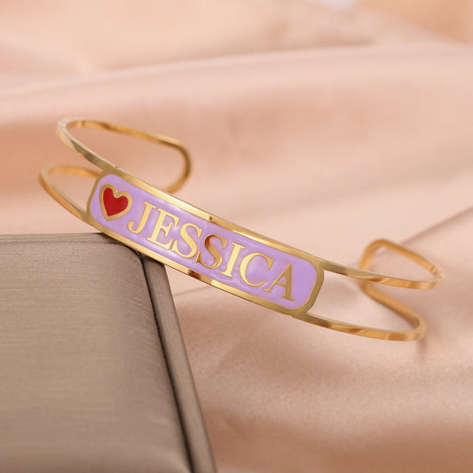 Enamel Charm Colored Cuff QB603