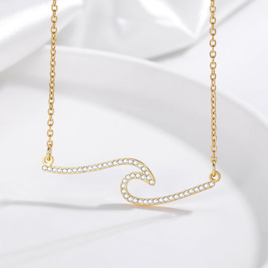 Diamond Wave Necklace SN316
