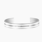 Enamel White Bangle With Your Text QB756