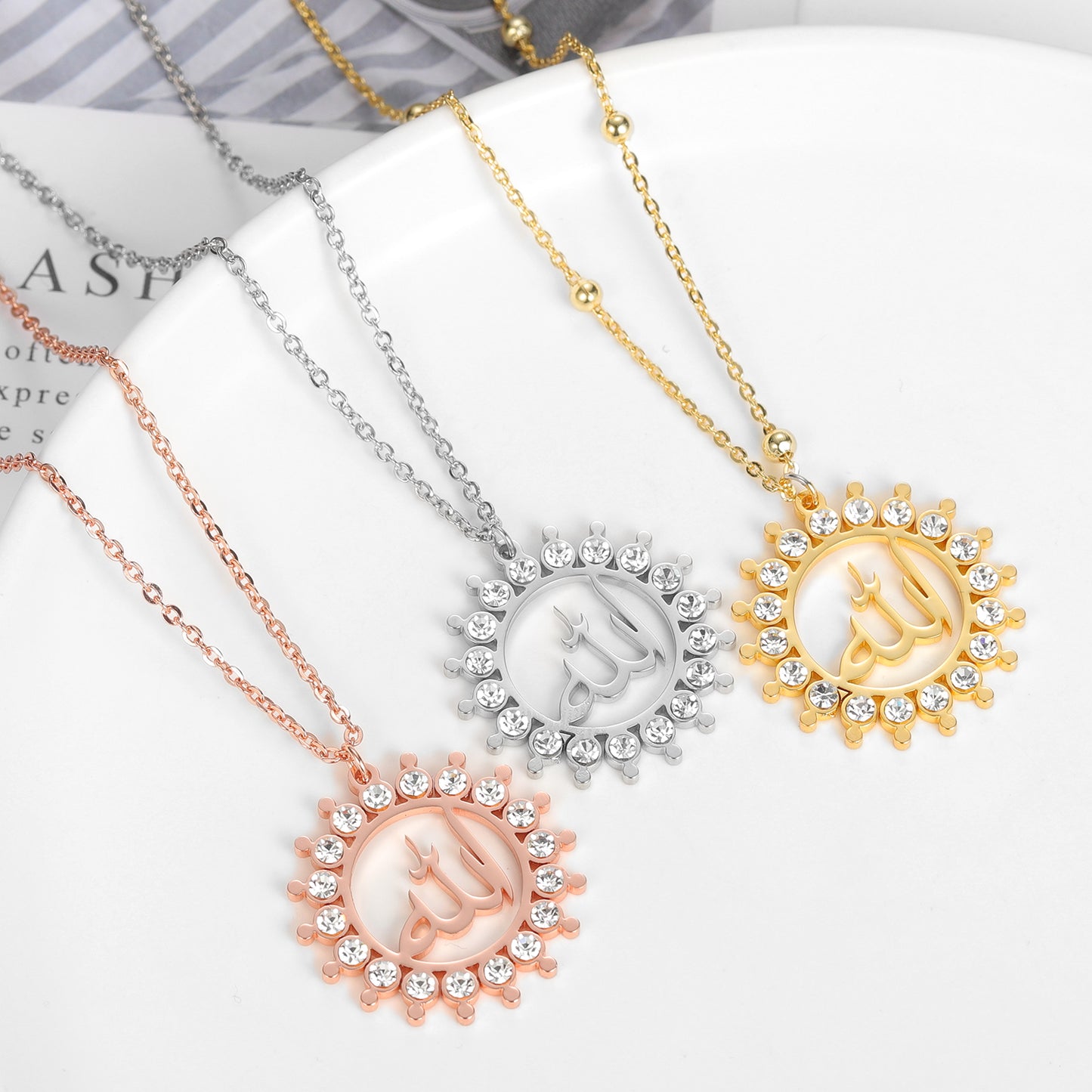 Gold Allah Pendant Necklaces QN201032