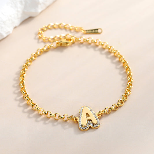 Armband mit AZ-Anfangsblasenbuchstaben MB1620