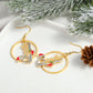 Christmas Stocking Name Hoop Earrings QE992