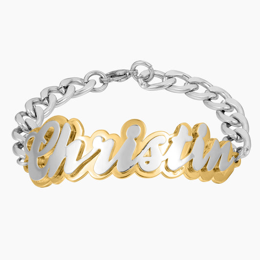 Double Plated Name Bracelet QB826