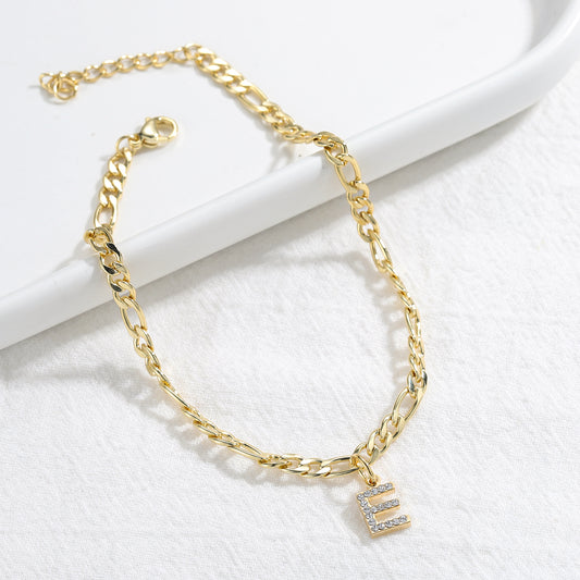 Tiny A-Z Initial Letter Anklets QA224-DZ