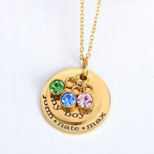 Disc Birthday Stones Superimposed  DN164