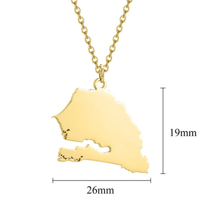 Africa Map Necklace QN189