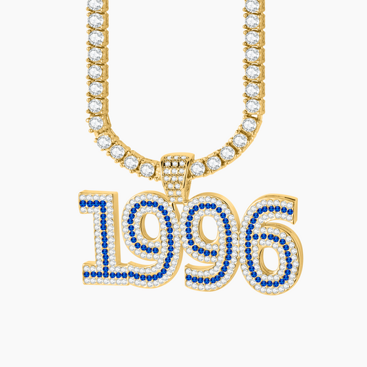 Tennis Chain Hip Hop Birthstone Necklace QN697