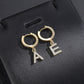 Custom A-Z Name Iced Out Initial Earring QE270