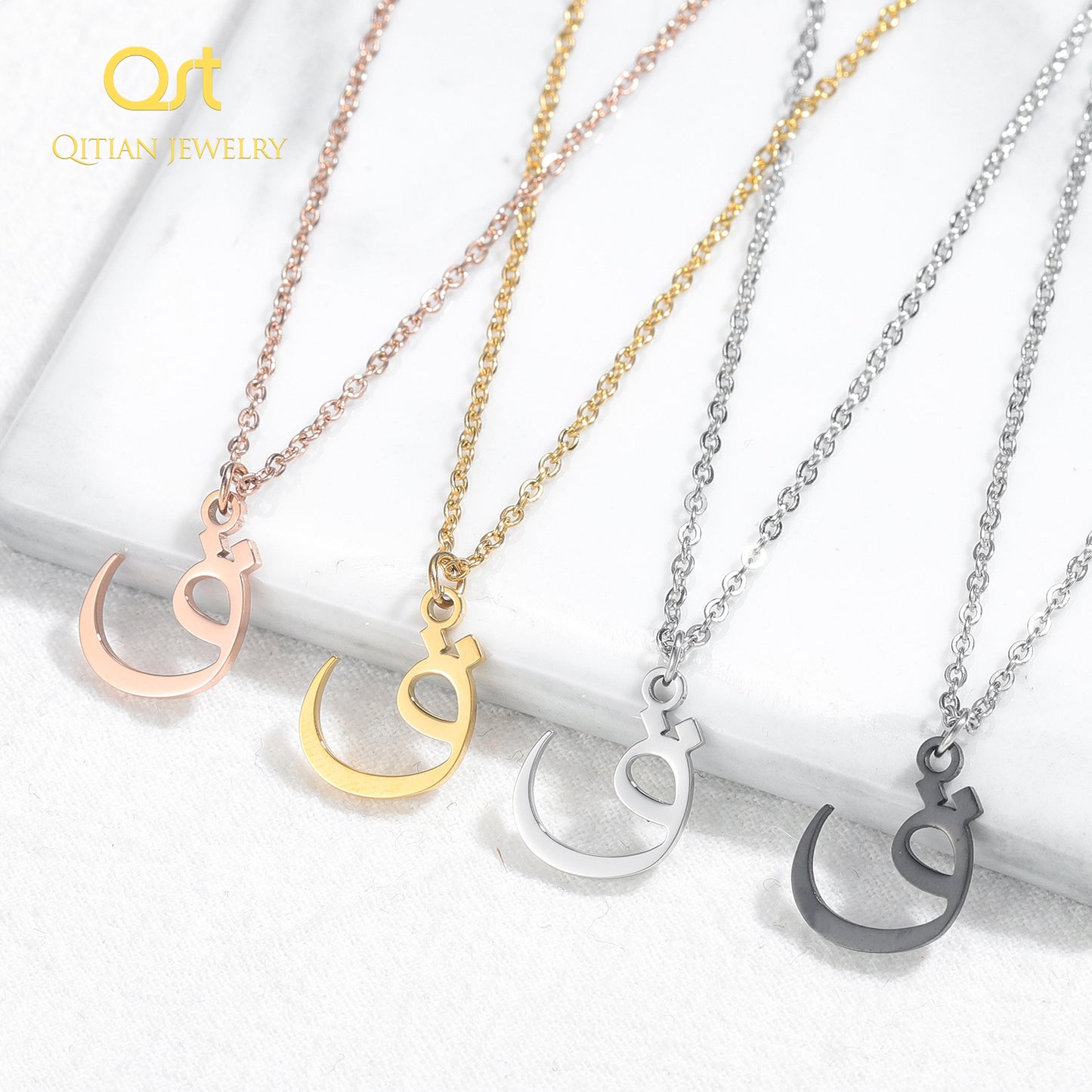 Arabic Initial Letter Necklaces SN263