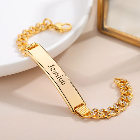 Custom Engraving Name Charm Bracelet MB1751