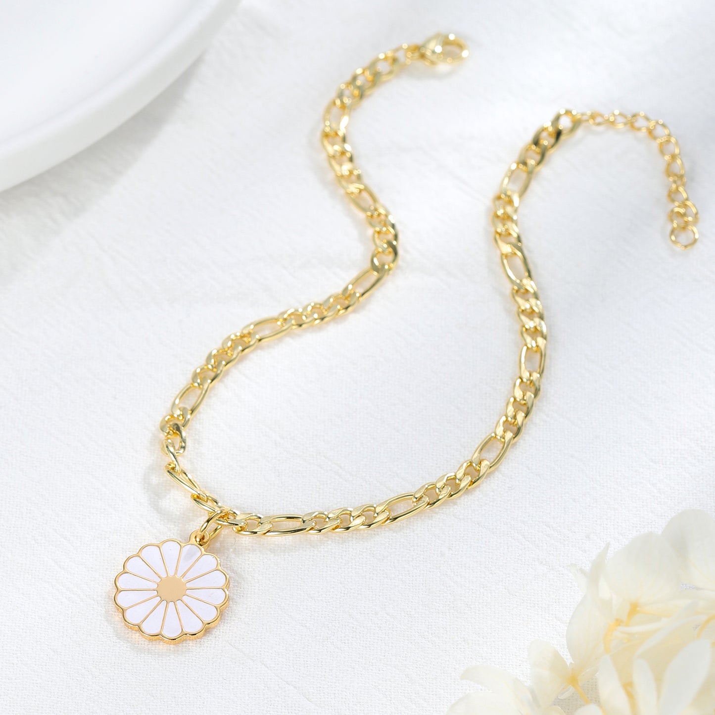 Daisy Flower Anklet SA209