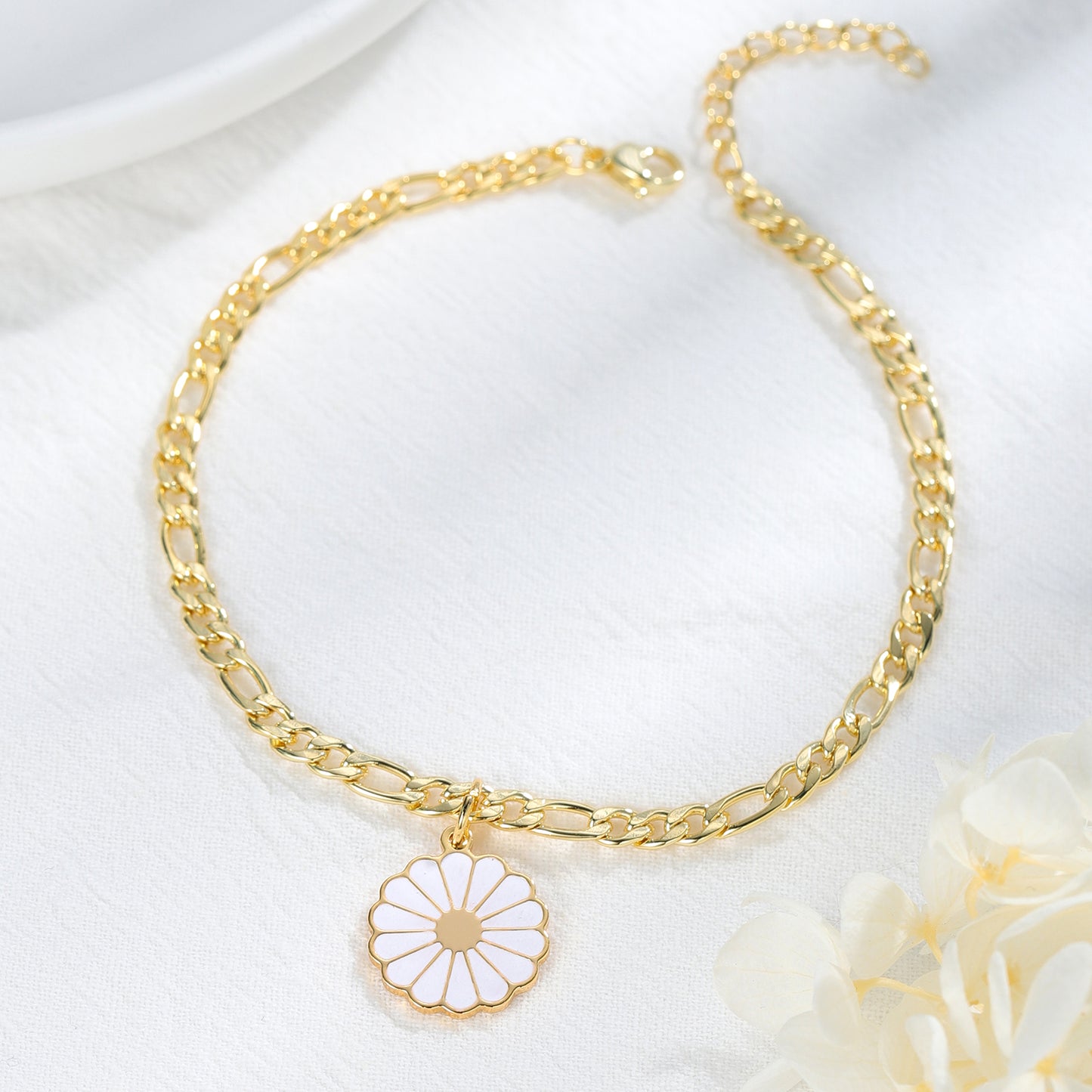 Daisy Flower Anklet SA209