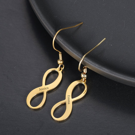 Boucles d'oreilles nom personnalisé DE293 
