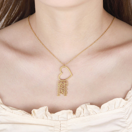 Collier multi-noms personnalisé QN292 