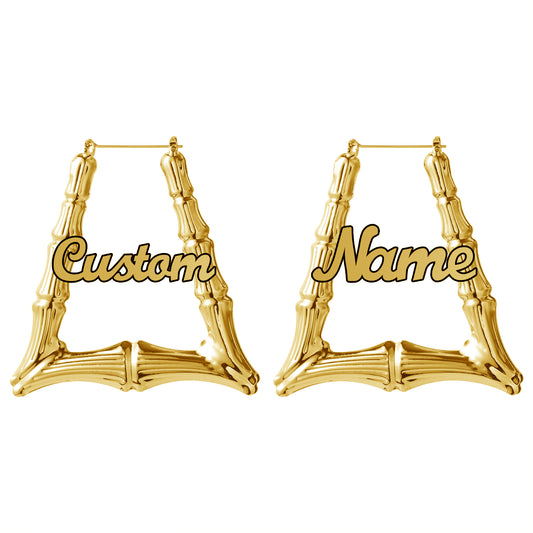 Trapezoid Bamboo Earrings QE20785