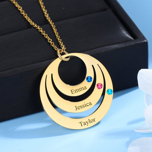 Birthstone Name Necklace  DN178-3