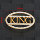 Diamond Oval Custom Name Belt Buckle