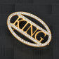 Diamond Oval Custom Name Belt Buckle