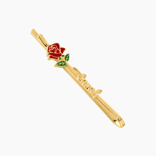 Pince à cheveux avec nom de fleur de rose QH736