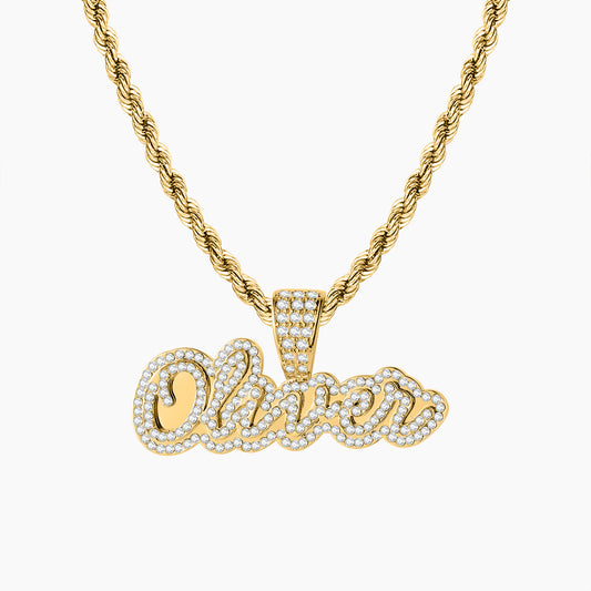 Iced Out Halskette mit Namen QN671