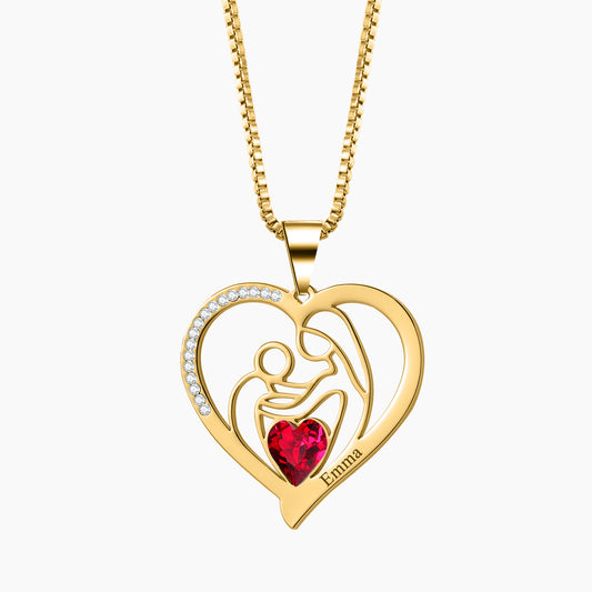 Collier pierre de naissance bébé maman QN686