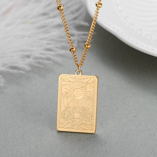Collier Tarocchi Pendentif Carte de Tarot SN345