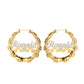 Two Tone Bamboo Earring QE513