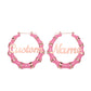 Colorful Bamboo Hoop Earring QE417