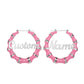 Colorful Bamboo Hoop Earring QE417