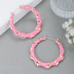 Colorful Bamboo Hoop Earring QE417
