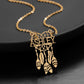 Stainless Steel Indian Mandala Dream Catcher Lotus Pendant QN341