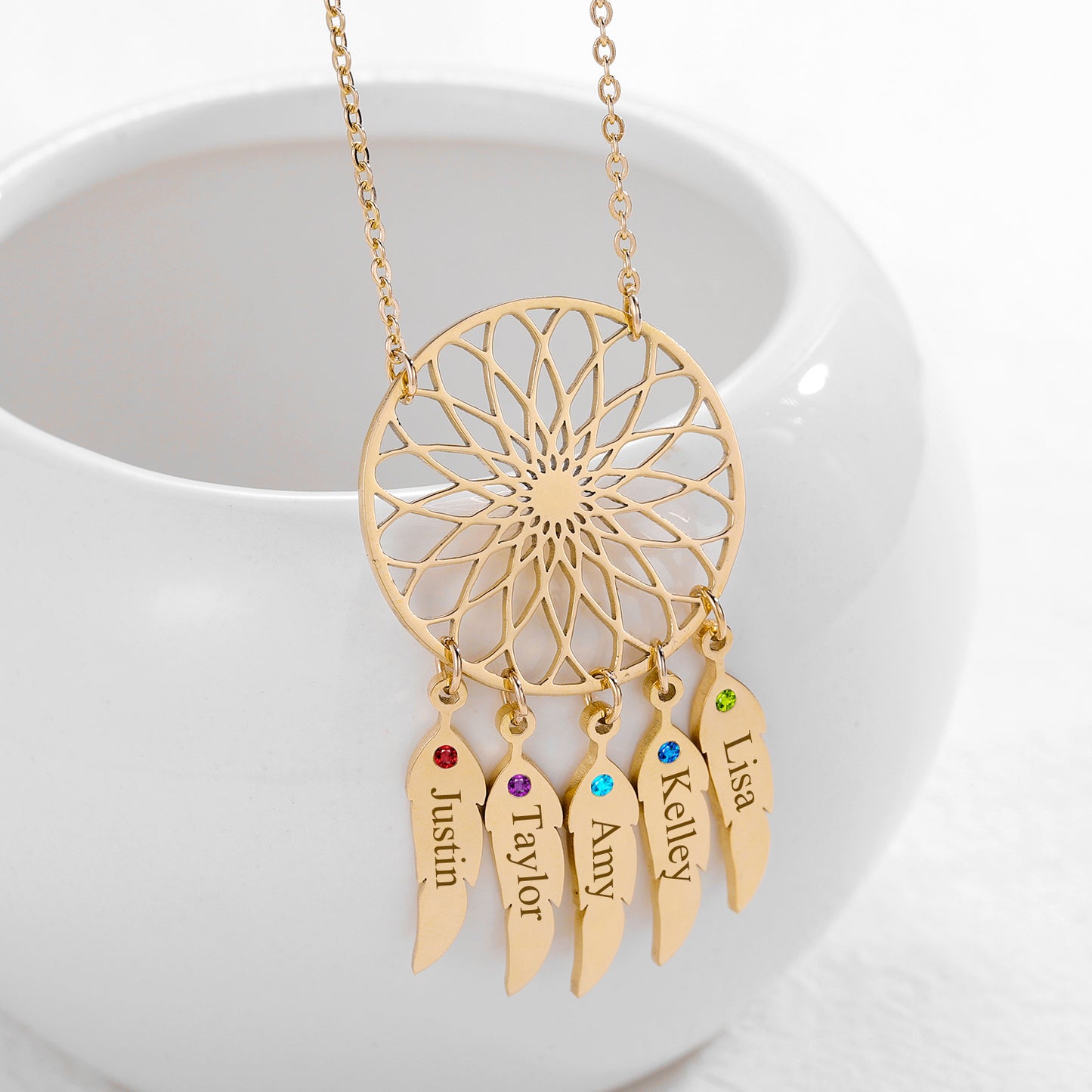 Custom Dream Catcher Name Necklace QN336