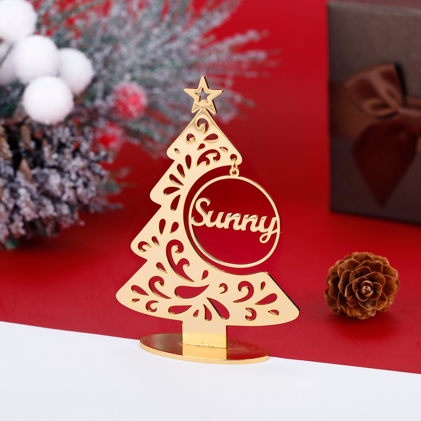 Weihnachtsbaum-Namensdekoration