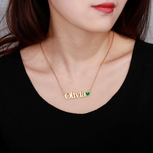 Emerald Heart Custom Necklace QN535