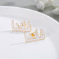 Colorful Custom Name Earrings QE511