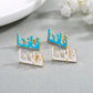 Colorful Custom Name Earrings QE511