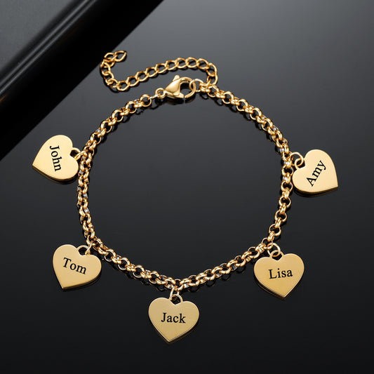 Engraved  Heart Name Bracelet DB464