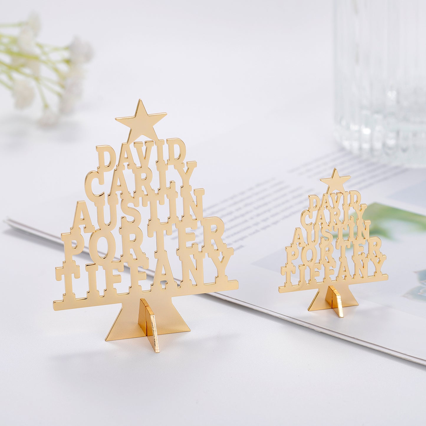 Christmas Family Tree Custom Name Ornaments