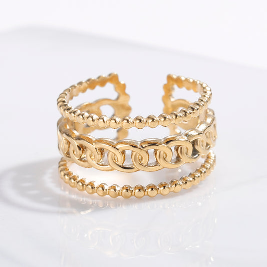Adjustable Double Layer Ring SR296