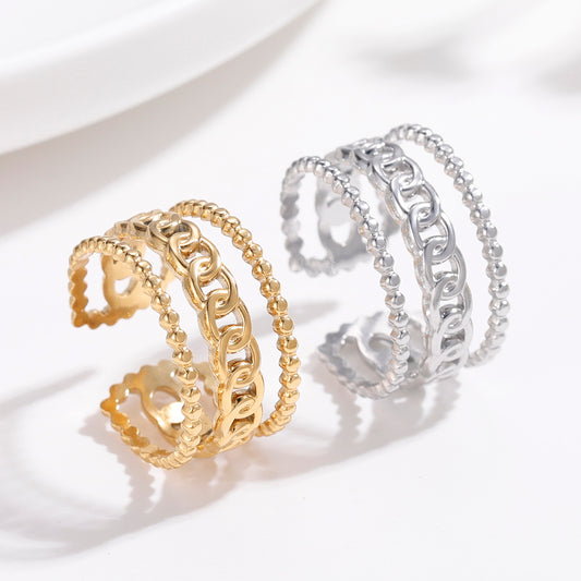 Adjustable Double Layer Ring SR296