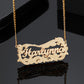 Wreath Double Name 3D Necklace QN516