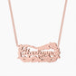 Wreath Double Name 3D Necklace QN516
