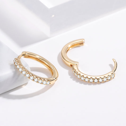 Iced Out Runder Ohrring SE322