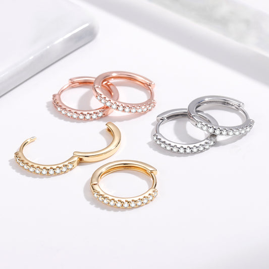 Iced Out Runder Ohrring SE322