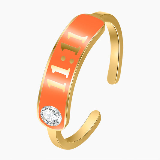 Green Custom Text Ring QR611