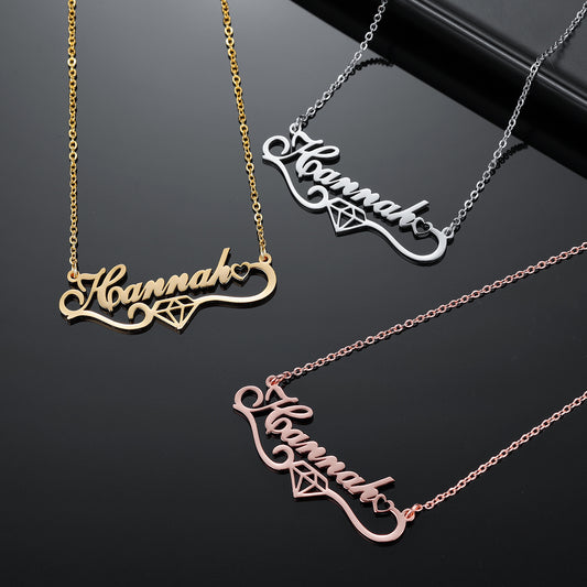 Personalisierte Diamant-Namenskette QN428