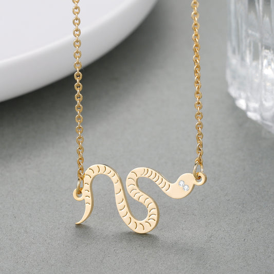 Fashion Gold Snake Necklace QN434